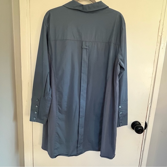 Stella Carakasi Blue Tunic Top Blouse Shirt Size XL Contemporary Lagenlook - Picture 7 of 12